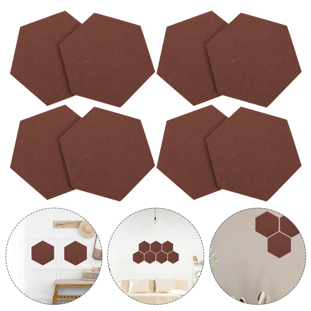 12 Pcs Message Board Felt Hexagon Wall Board Self-adhesive Wall Memo Board