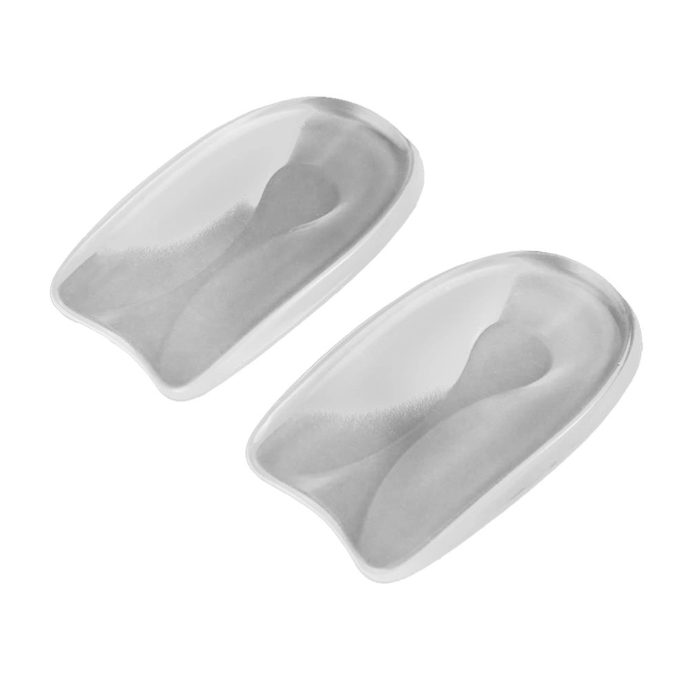 1 Pair Flexible U Shape Silicone Gel Heel Pads Antibacterial Non Pain Relieve Spur Cushion Plantar Fasciitis Remission - Size S