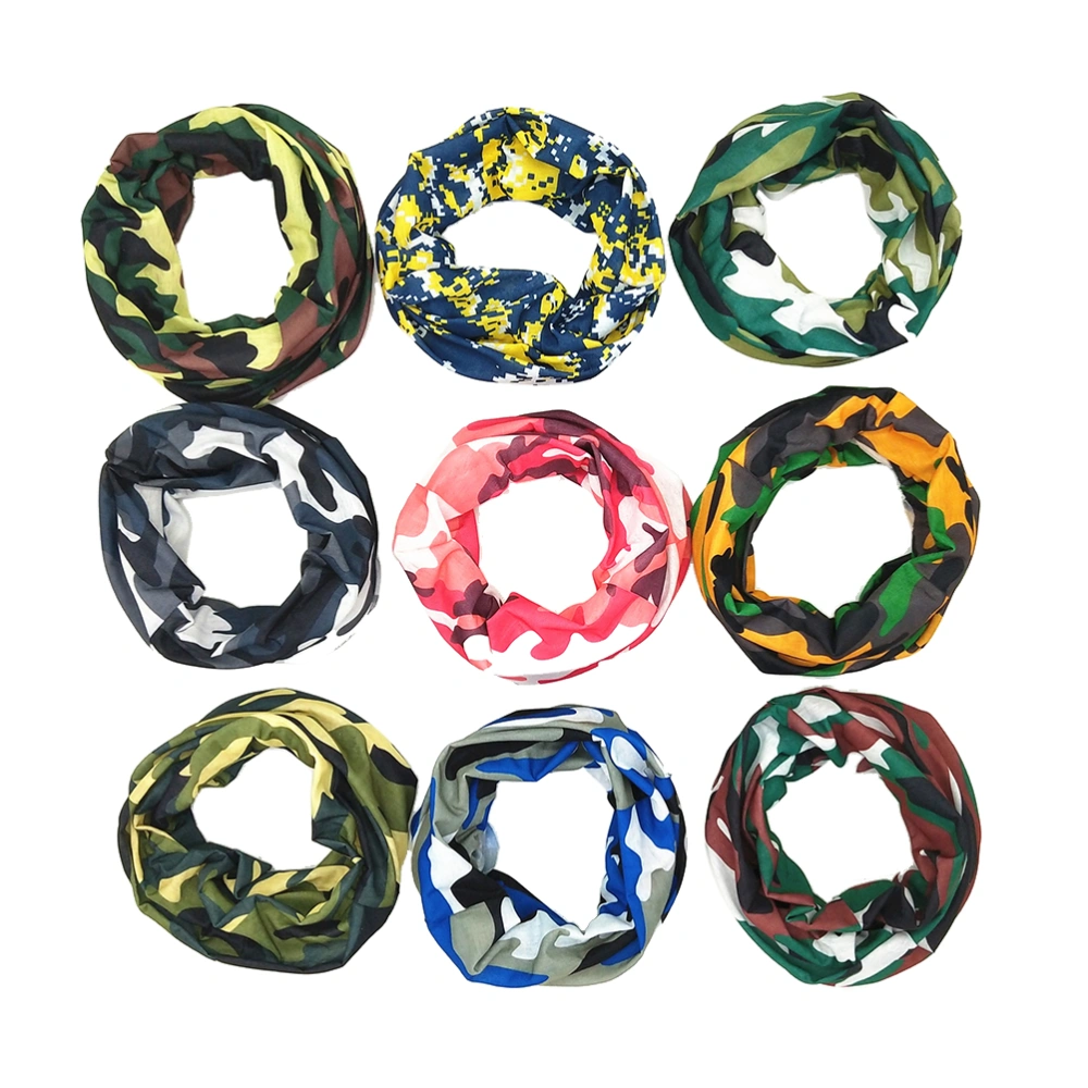 9 Pcs Headband Scarf Headwrap Multifunctional Headwears Seamless Headscarf For Riding Outdoors (Random Pattern)