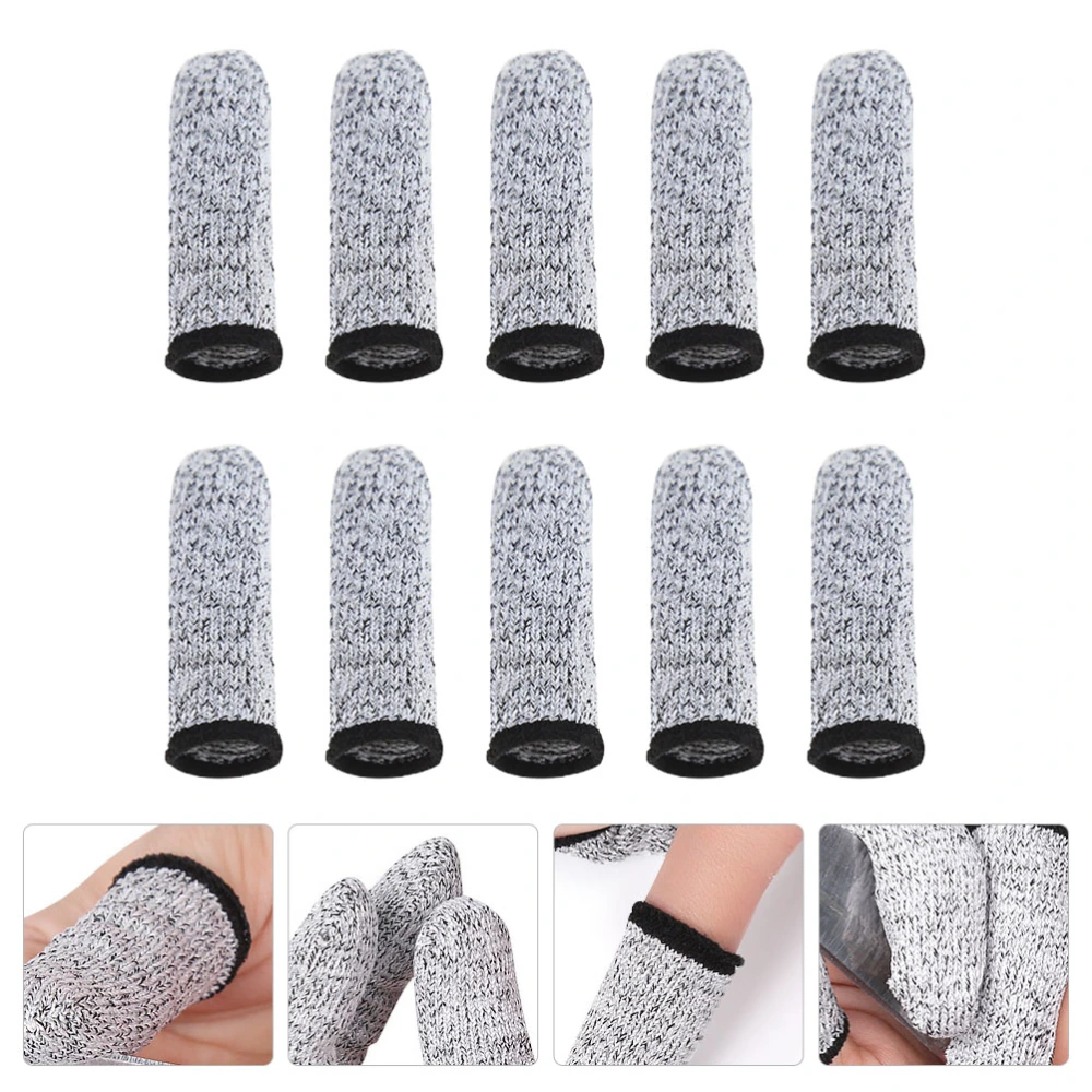 10pcs Cut Resistant Finger Cots Finger Thumb Sleeves Protector Finger Sleeves