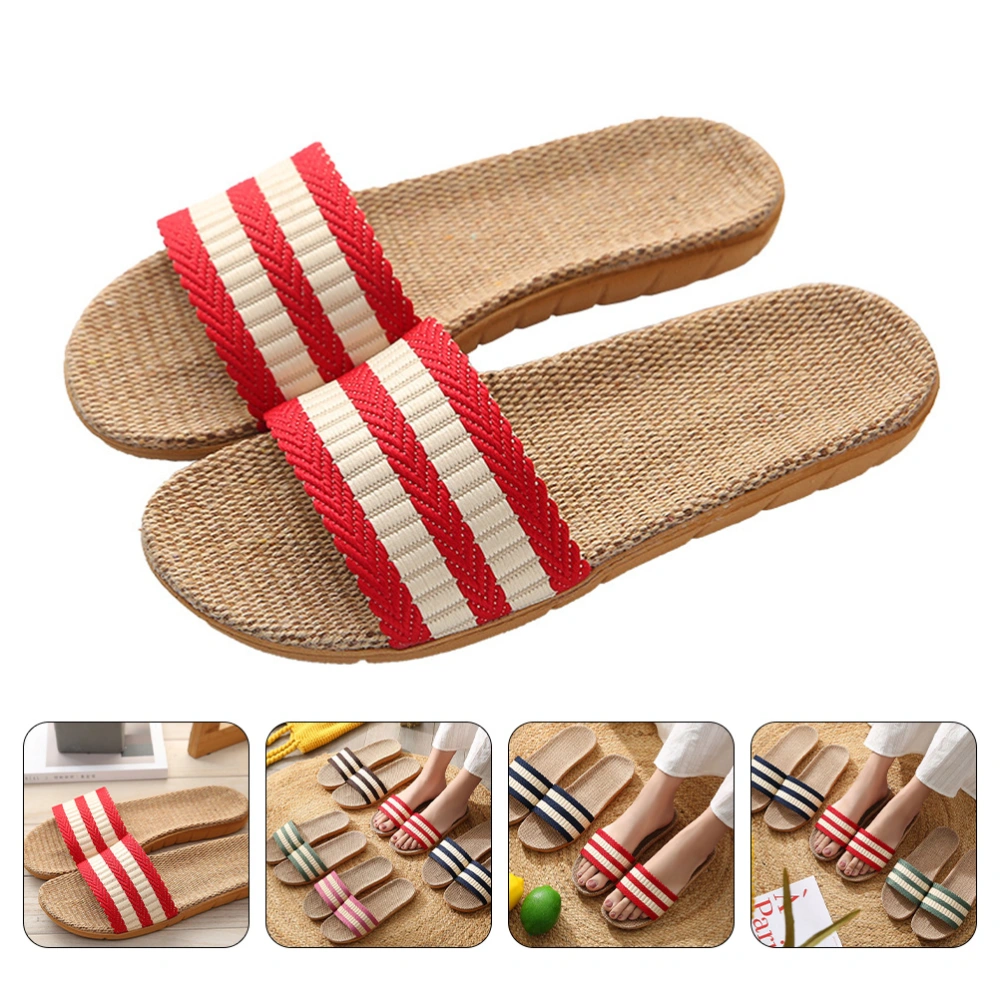 1Pair Summer Indoor Slippers Non-skid Lightweight Slippers Couple Slippers