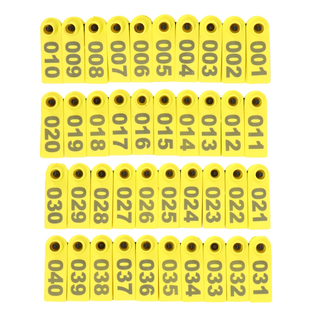 100pcs Numbered Livestock ID Tag Animal Ear Tags Animal Number Tags for Cattle