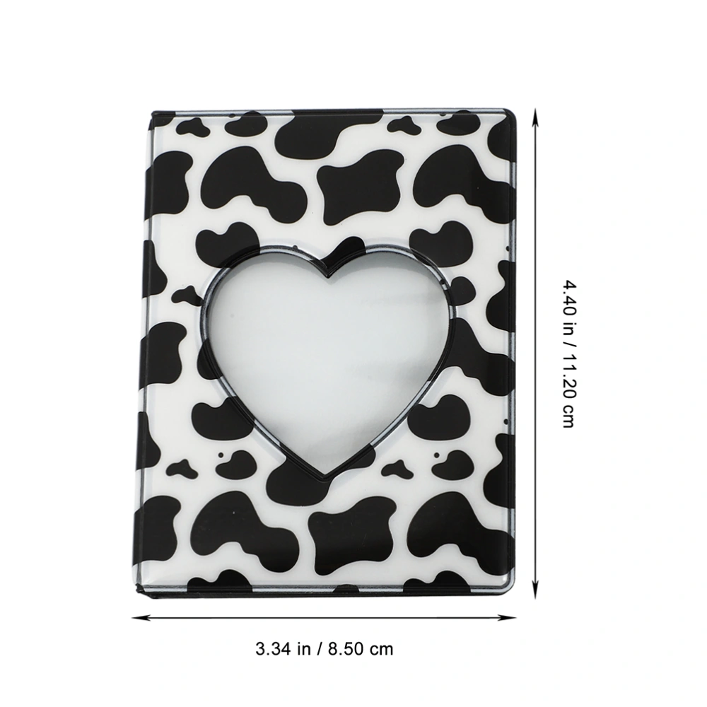 2pcs Mini Photo Album Hollow Heart Small Photo Album Postcards Picture Album