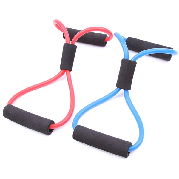 Chest Expander Resistance Bands 8 Shaped Exercise Stretching Strap for Home Exercise Fitness (Red)