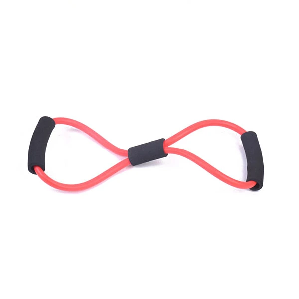 Chest Expander Resistance Bands 8 Shaped Exercise Stretching Strap for Home Exercise Fitness (Red)