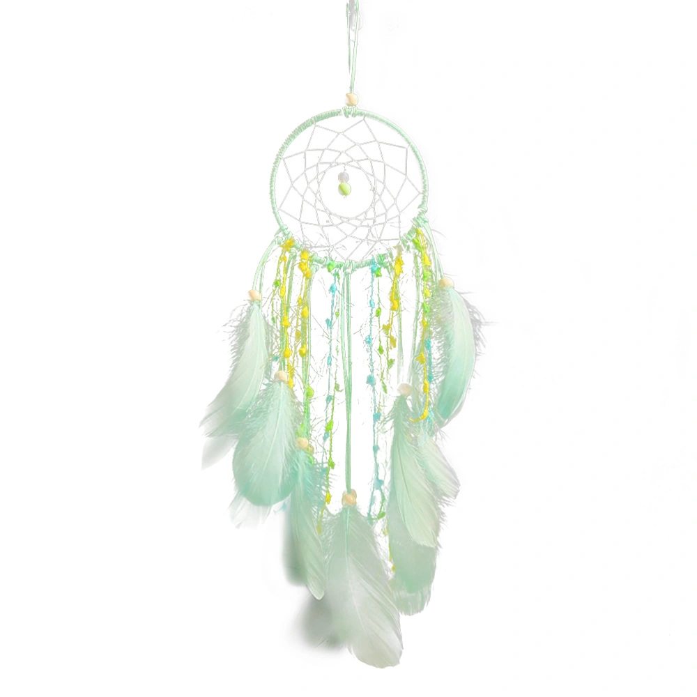 Exquisite Handmade Dream Catcher Traditional Feather Wall Hanging Decorative Night Lamp for Wall Home Decor