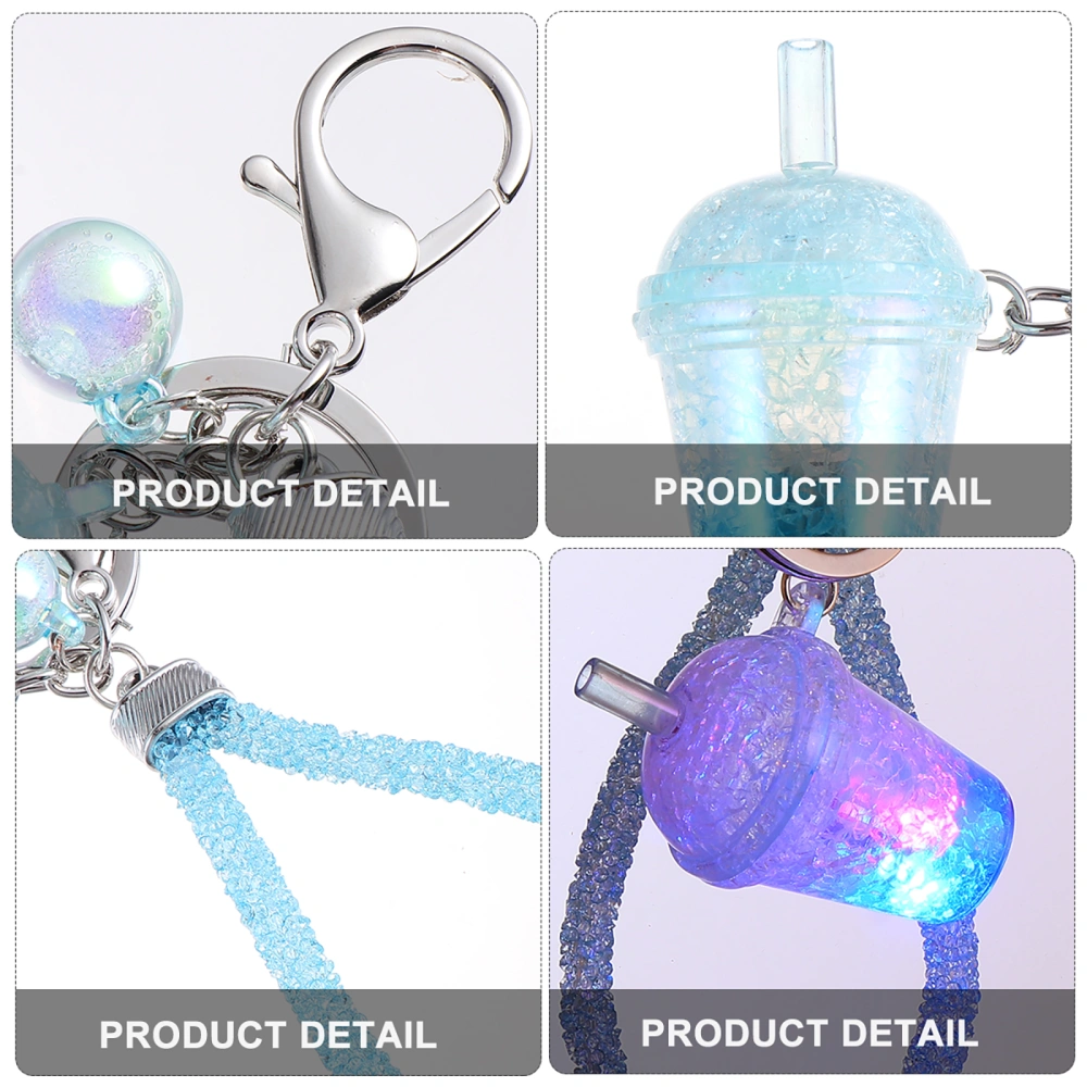 1pc Transparent Cup Design Lovely Key Chain Pendant Bag Pendant Chic Key Chain