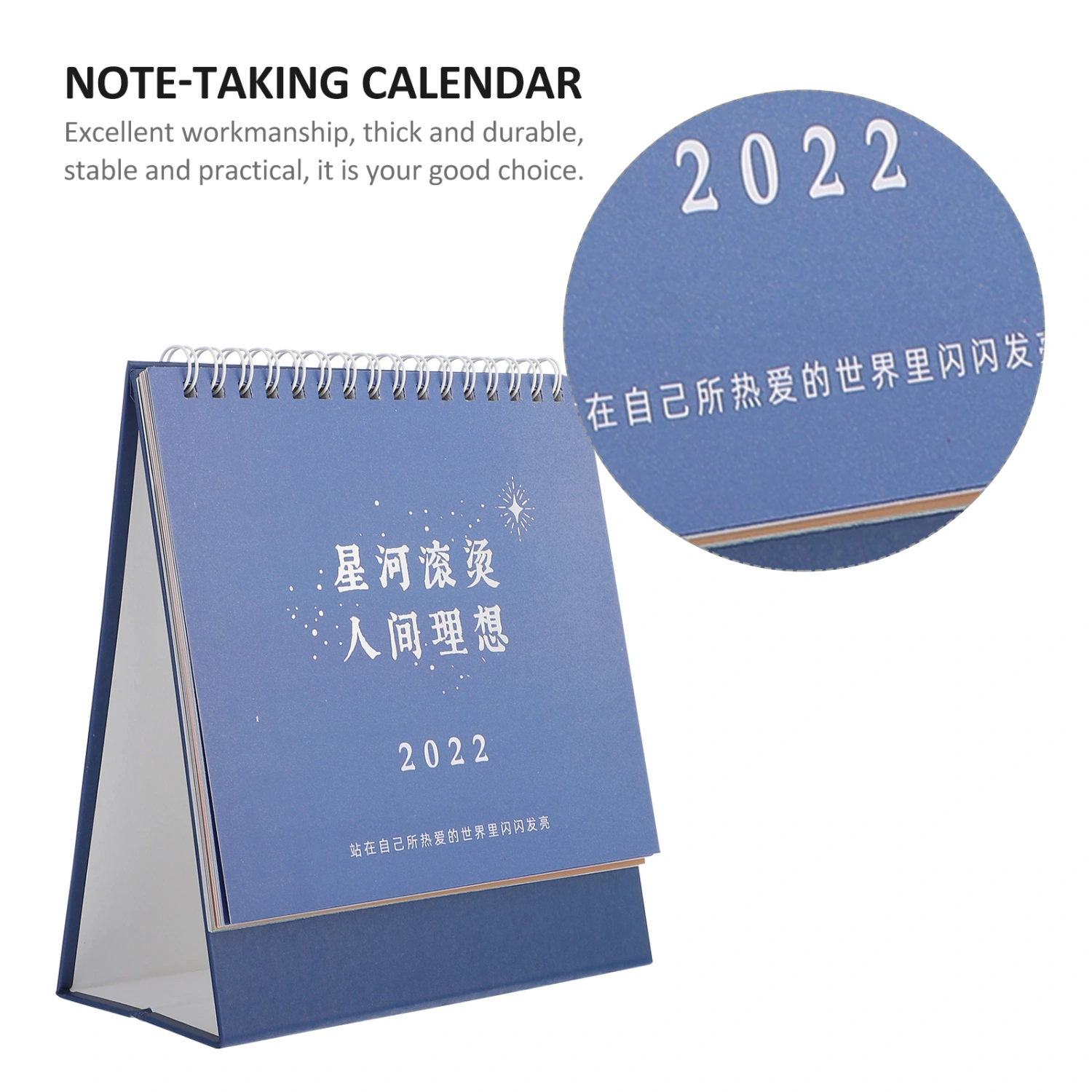 2pcs Delicate 2022 Desktop Calendar Practical Office Desktop Placing Calendar