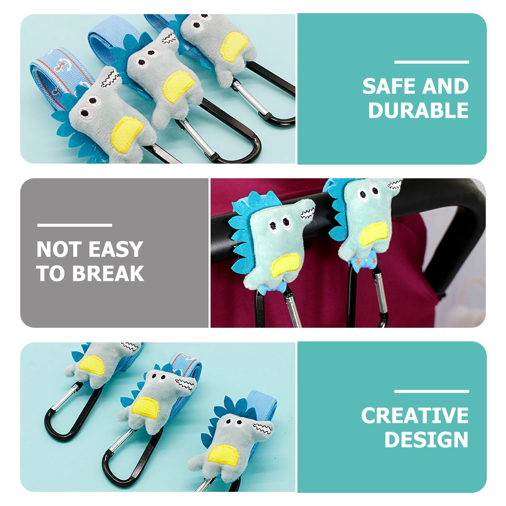 2pcs Cartoon Stroller Hooks Stroller Hanging Hooks Diaper Bag Nursery Bag Holder