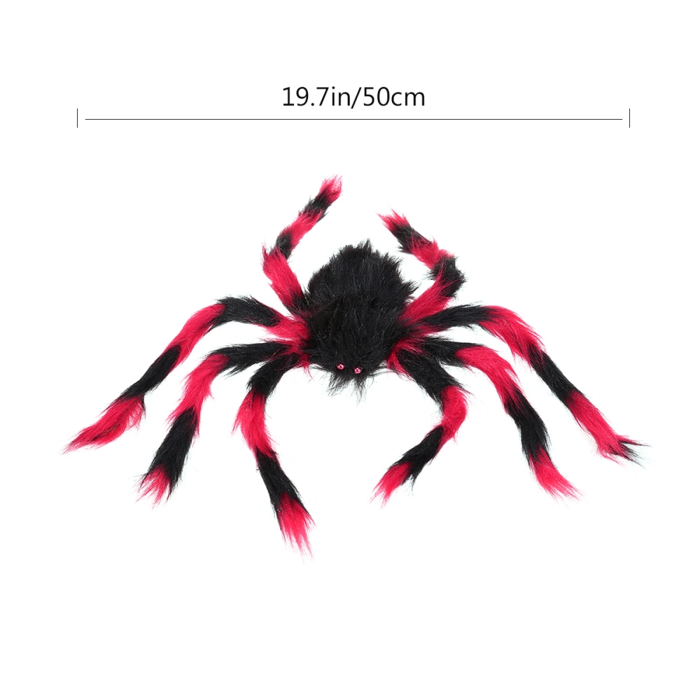 Scary Spooky Spider Plush Toy Halloween Party Scary Decoration Haunted House Prop 50cm (Colorful)