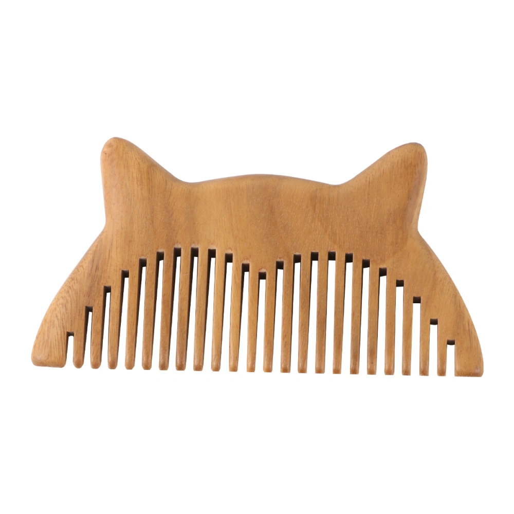 Anti-Static Head Massage Comb Natural Sandalwood Comb Hair Styling Brush for Home (Green)