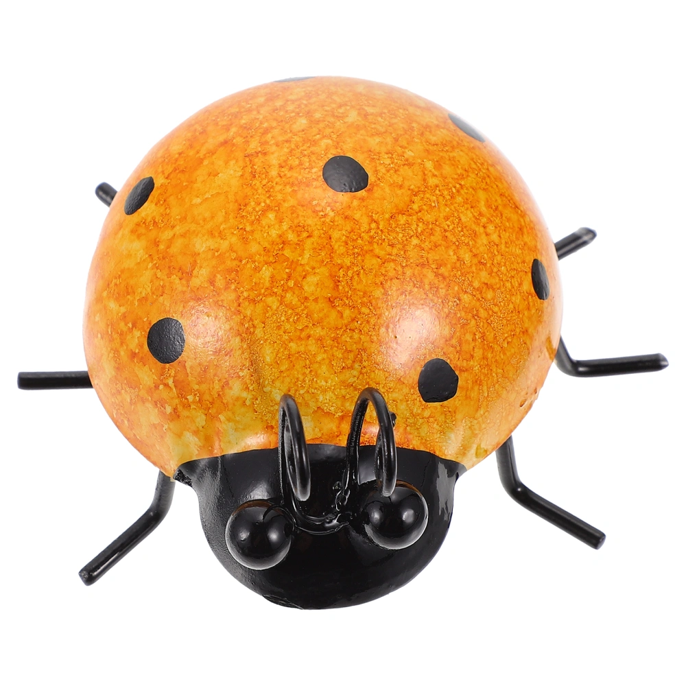 1pc Simulated Ladybug Decoration Household Wrought Iron Ladybird Adornment