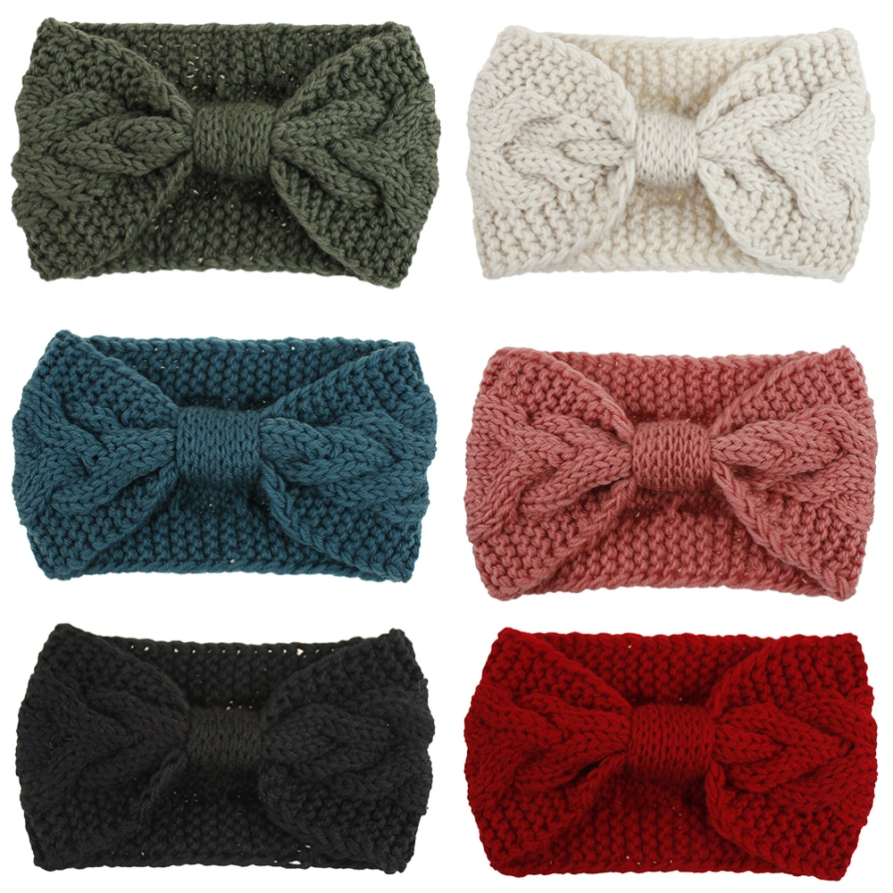 6pcs Knitted Headbands Ear Warmer Headbands Elastic Winter Headdress