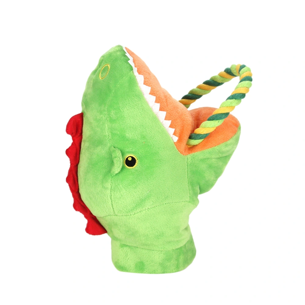 1PC Pet Chew Toy Cartoon Plush Glove Squeaky Sound Toy Dog Puppy Bite Rope Toy (Crocodile)