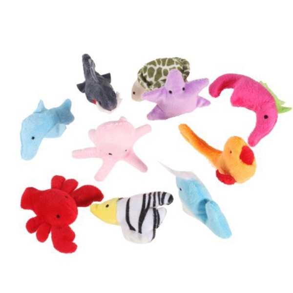 10pcs Sea Animals Finger Puppets Set