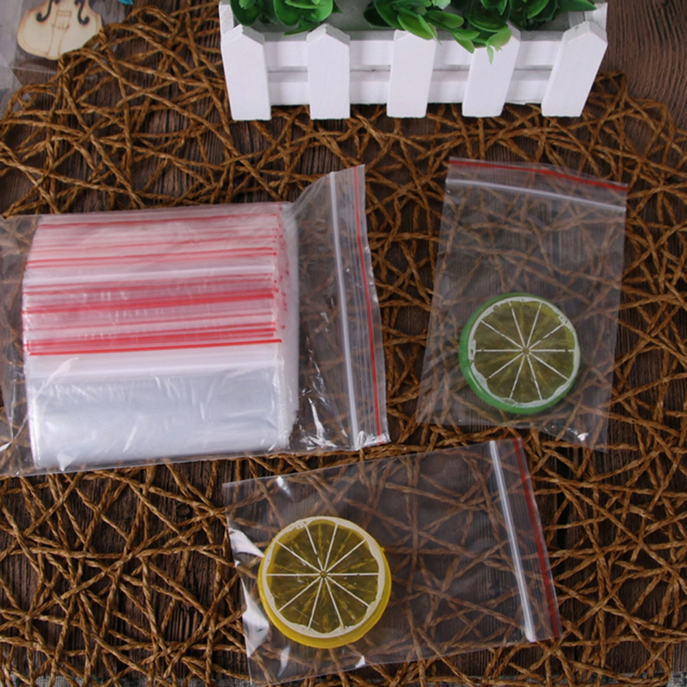 100pcs 7x10cm Sealing Bags Zipper Poly Bags Clear Resealable Transparent Storage Bags Dispenser Bag