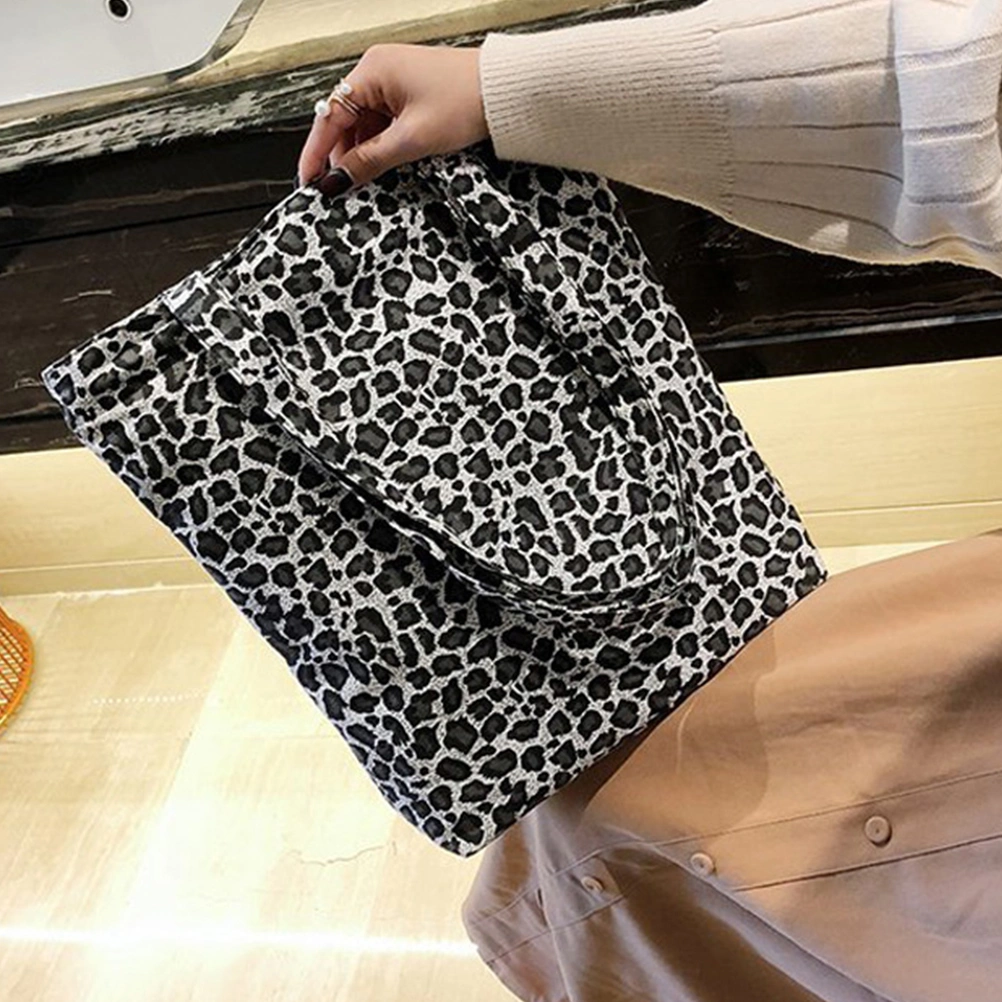 1Pc Fashionable Women Shopping Bag Tote Bag Shoulder Bag Leopard Bag for Women