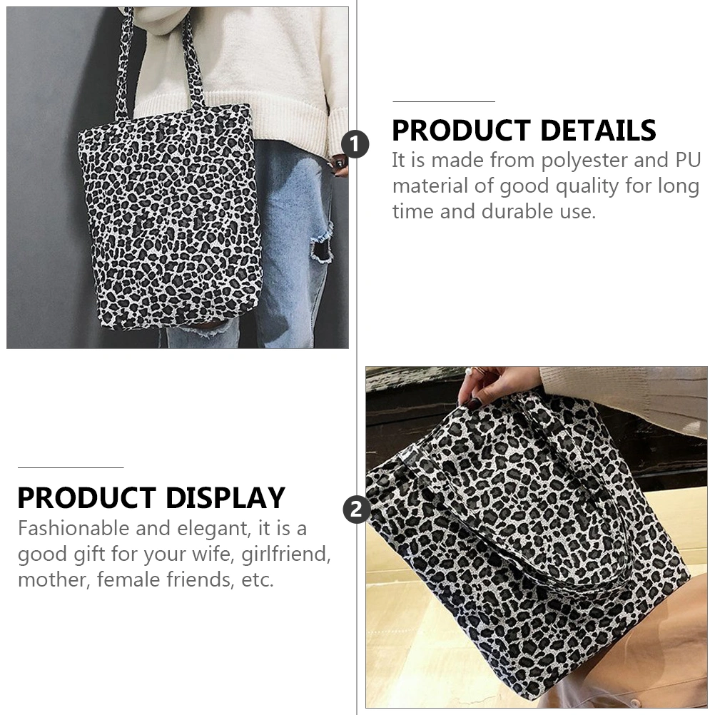 1Pc Fashionable Women Shopping Bag Tote Bag Shoulder Bag Leopard Bag for Women