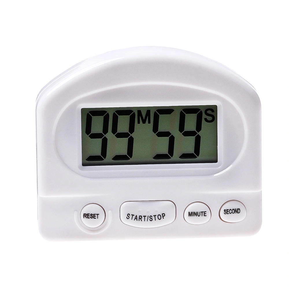 Large Display Electronic Digital Kitchen Timer with Magnetic Backing Stand for Cooking Sports Games Office Meeting (White)