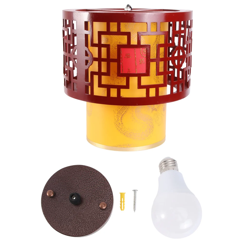 Oriental Ceiling Chandelier Retro Hotel Chinese Style Lantern Classical Lamps With Bulb (Random Syle)