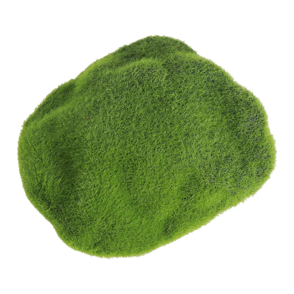 Artificial Moss Rocks Green Moss Balls Fuzzy Moss Cover Stones Varying Sizes for Floral Design Center Pieces Vases Fillers (Size L)