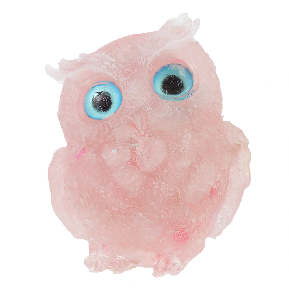 Crystal Owl Statue Decoration Lovely Owl Shaped Adornment for Desktop Cabinet