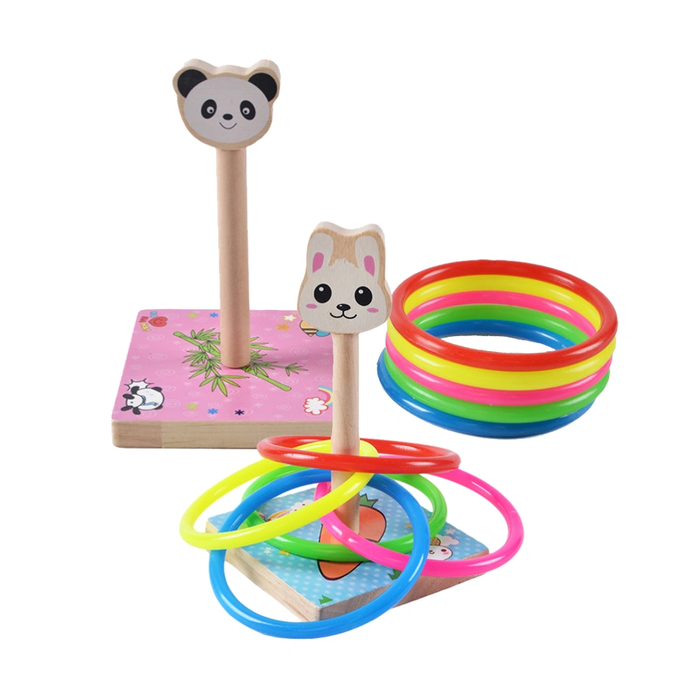 2 Set of Funny Children Animal Ring Toss Game Toy Educational Toy Throwing Toss Rings Game for Kids Children