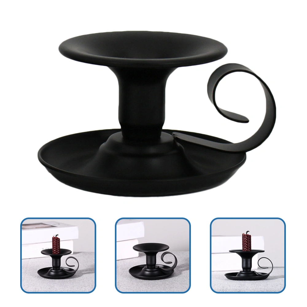 2pcs Retro Candle Holder Simple Iron Candle Holder Retro Candlestick Holders