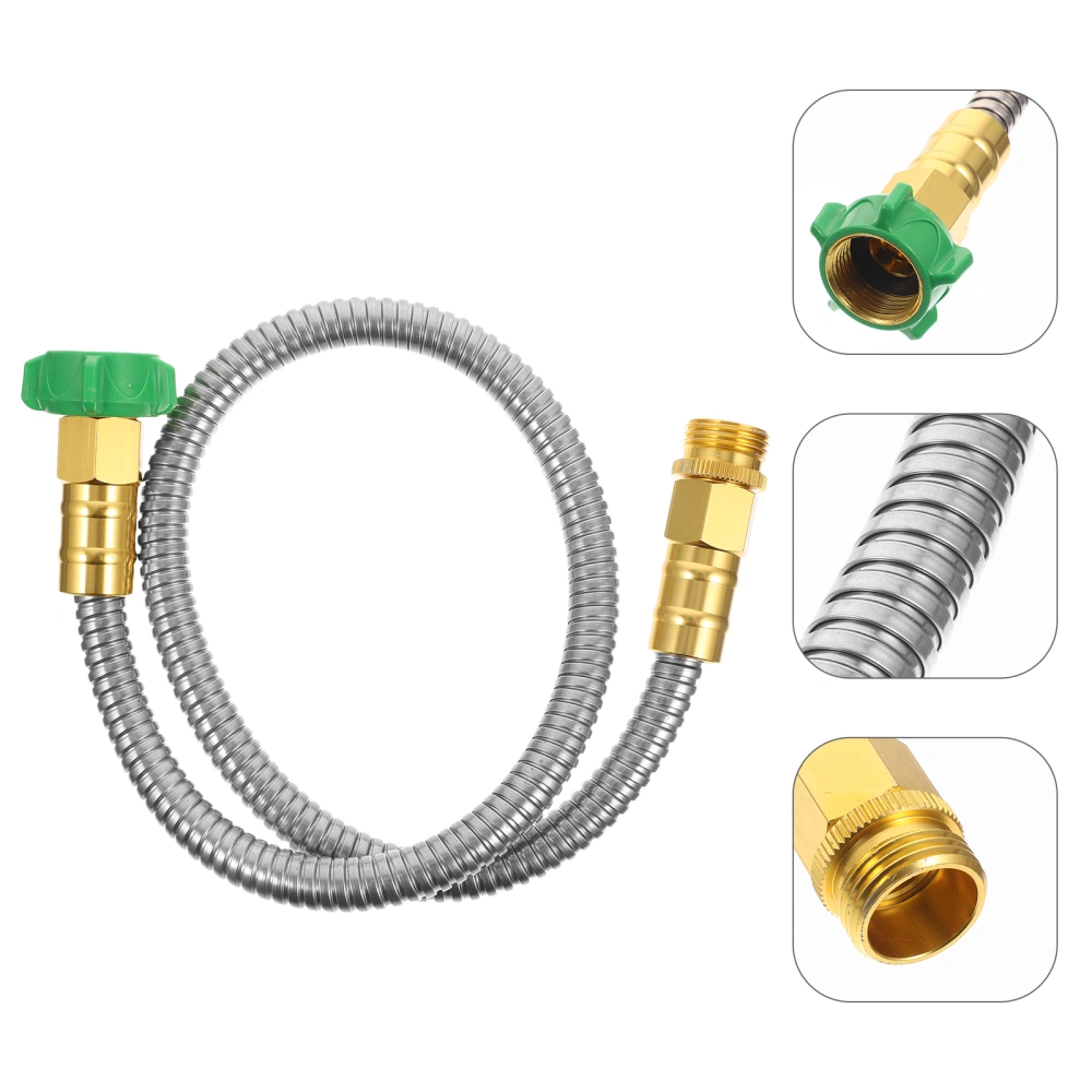 1 Set of Stainless Steel Water Hose Garden Hose Connector Flexible Water Hose 3FT