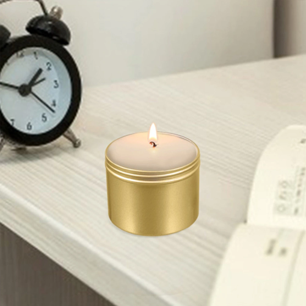 4pcs Aluminum Alloy Jars Wax Candle Cups Empty Candle Holders Candle Containers