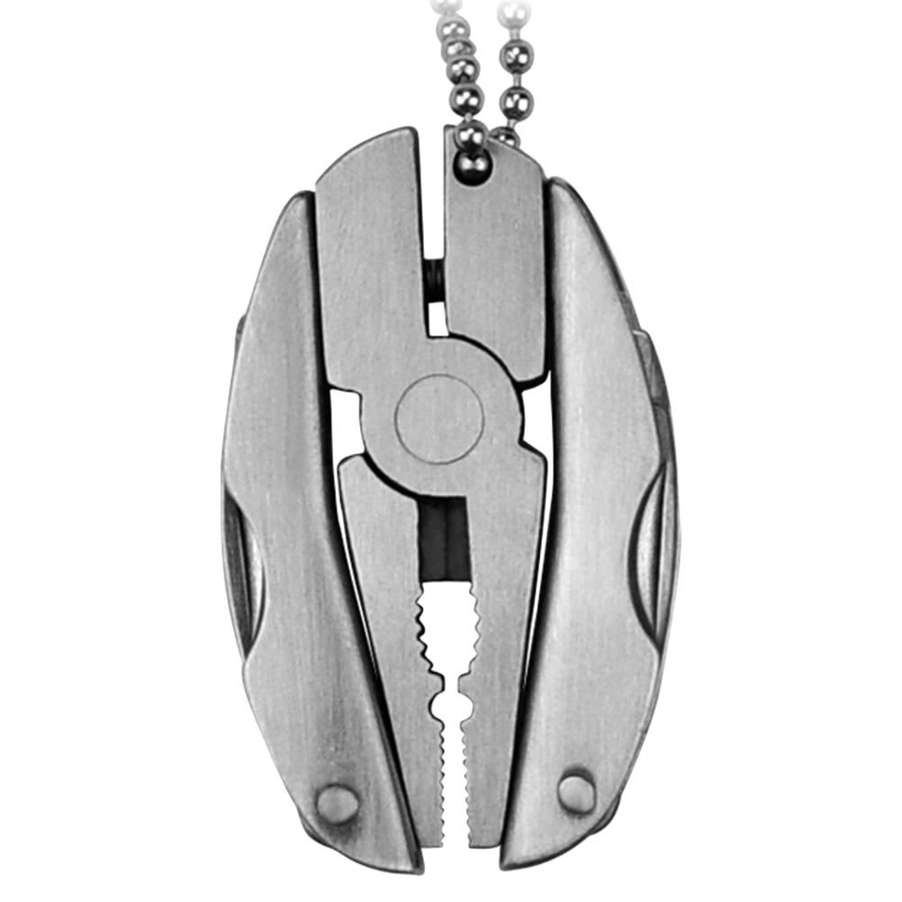 Mini Stainless Steel Multi-tool Pliers Mini Multi-purpose Foldable Pliers(Silver)