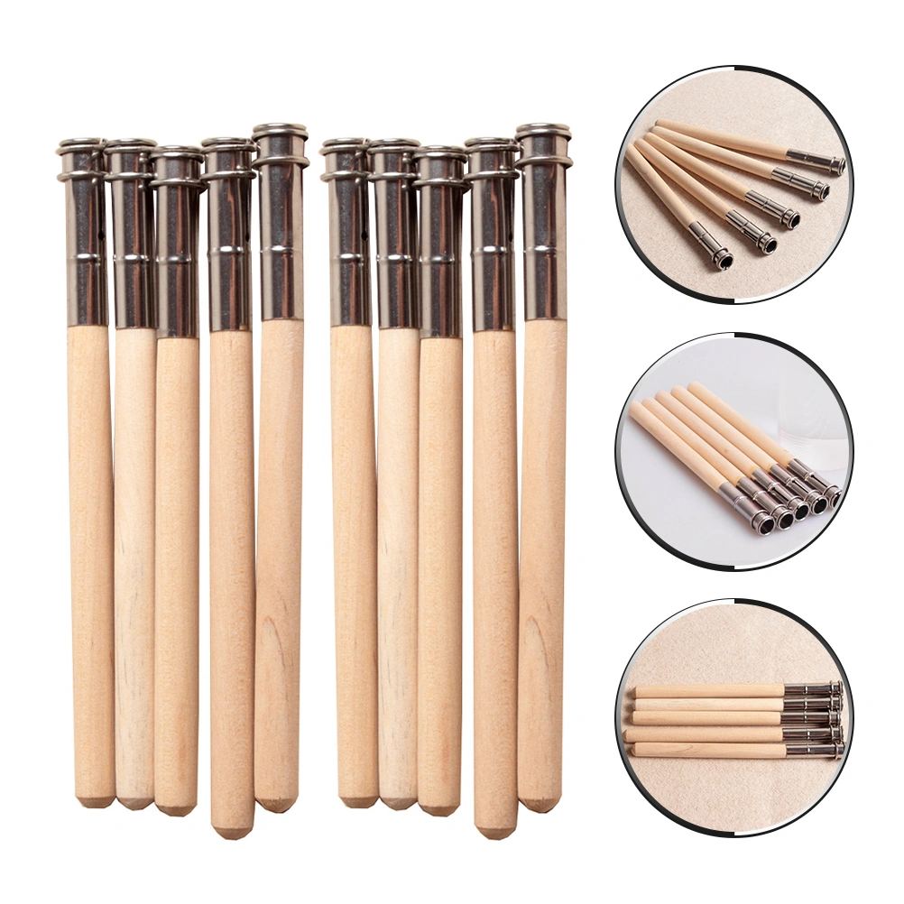 10pcs Portable Single-headed Pencil Lengtheners Pencil Extenders Students Stationery