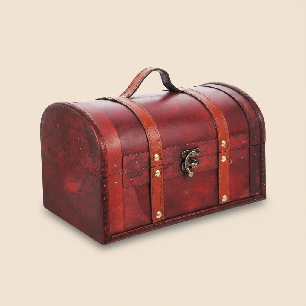 Decorative Jewelry Box Retro Wood Box Multi-use Pirate Box Vintage Storage Container