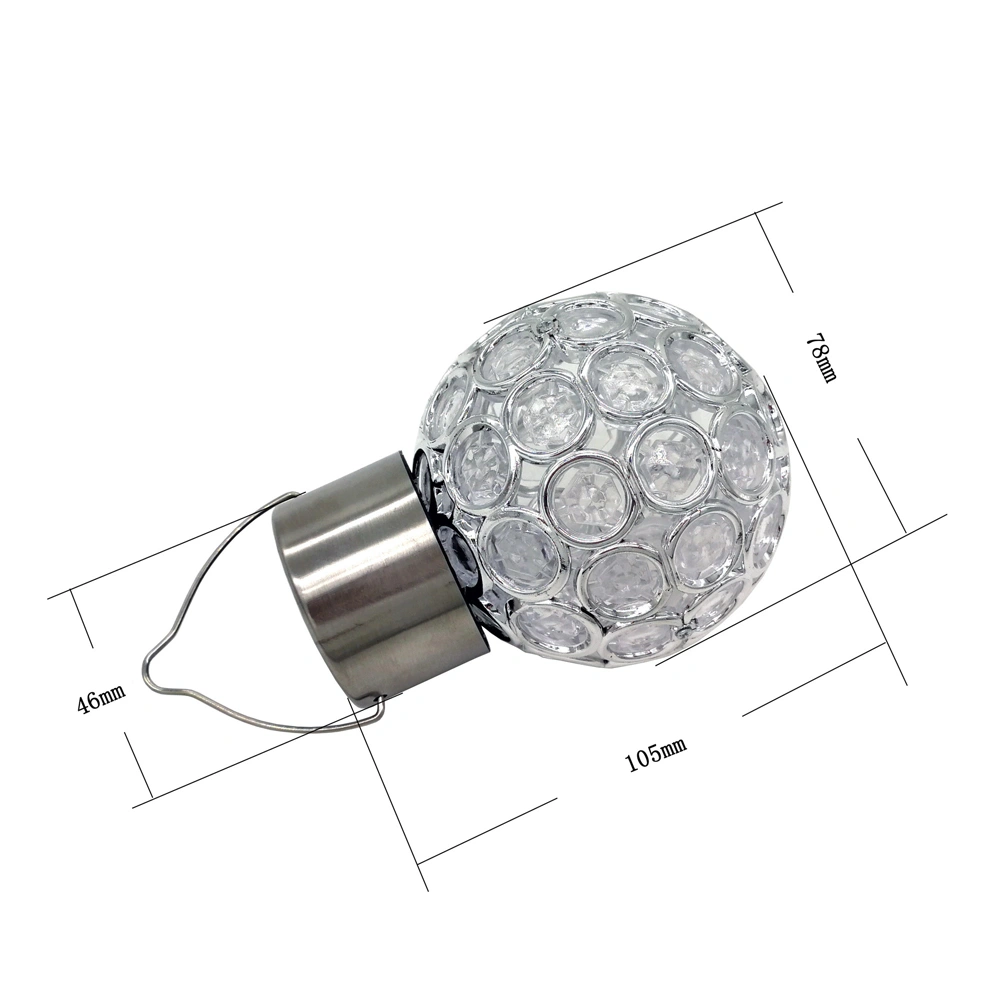 Waterproof Solar Rotatable Outdoor Garden Camping Hanging LED Round Ball Lights (Multicolor)