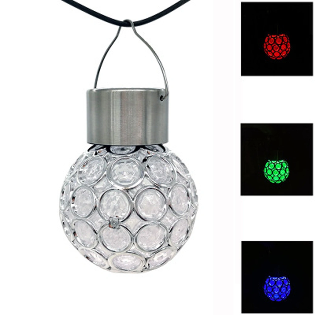 Waterproof Solar Rotatable Outdoor Garden Camping Hanging LED Round Ball Lights (Multicolor)