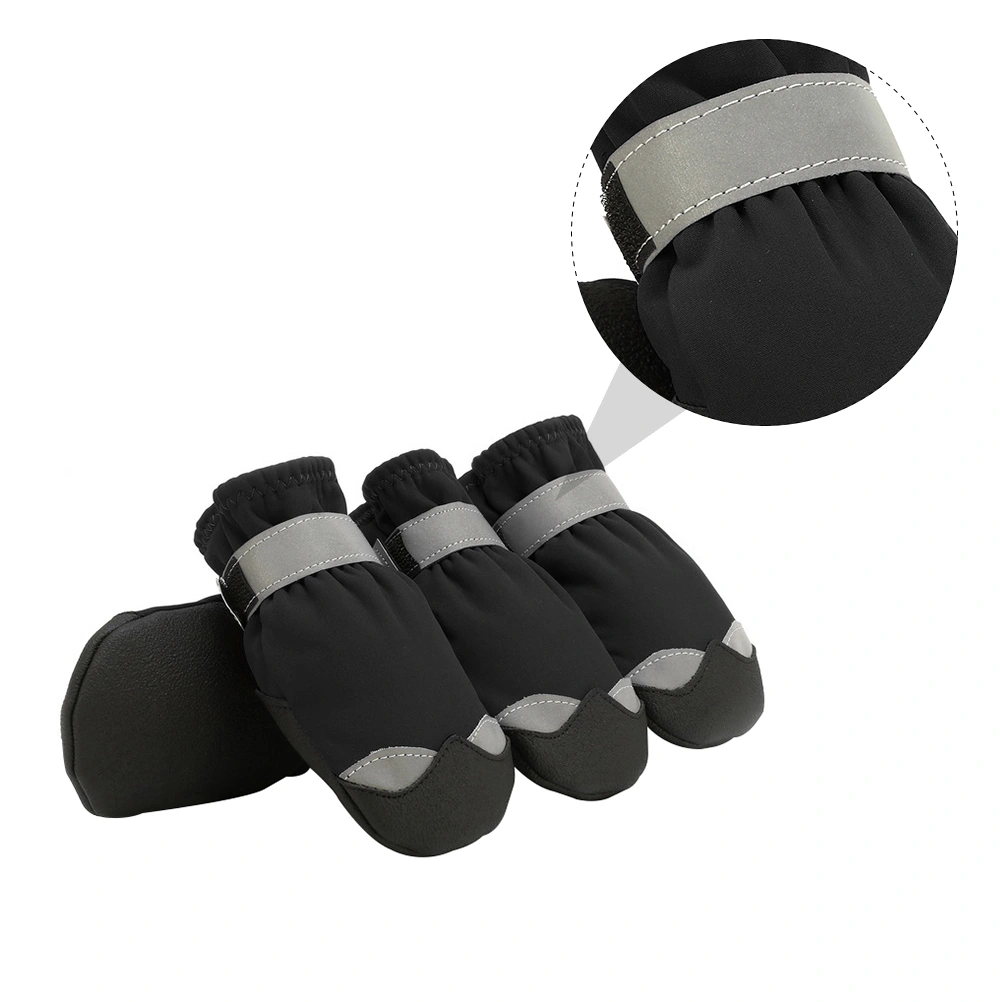 1 Set Dog Boots Winter Dogs Paw Protection Waterproof Anti-Slip Paw Protectors