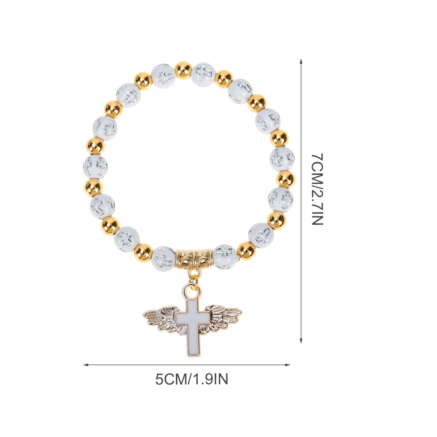 4Pcs Gilding Cross Bracelets Wings Design Wrist Bands Exquisite Children Bracelets