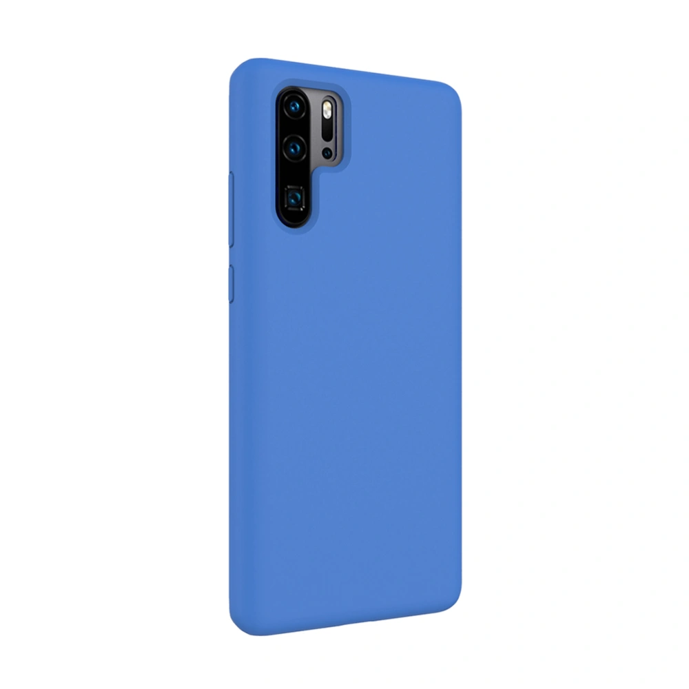 Protective Phone Case Solid Silicone Scrub Feeling Lining Scratch-resistant Anti-fingerprint Oil Proof Full Covered Phone Cover for Huawei P30 Pro(Blue)