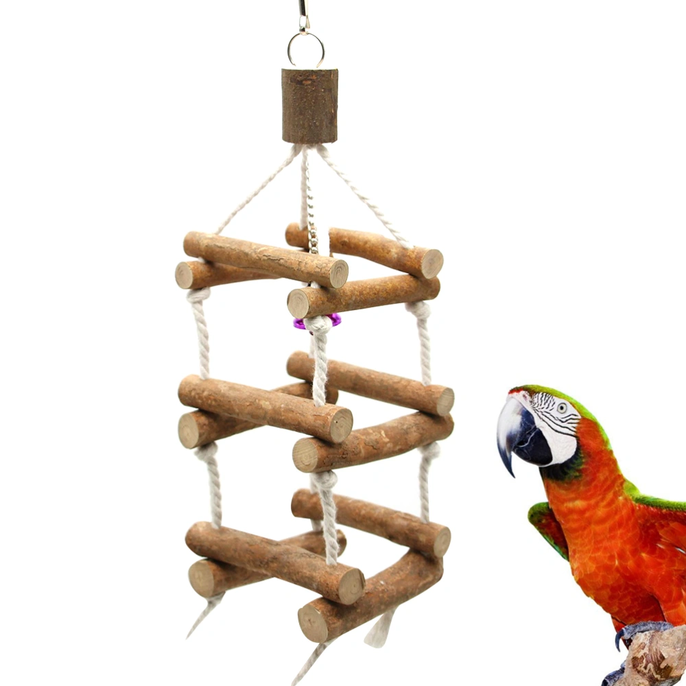 Parrot Stair Hanging Bridge Playing Toy Bird Bite Toy Funny Swing Ladder Educational Parrot Toy