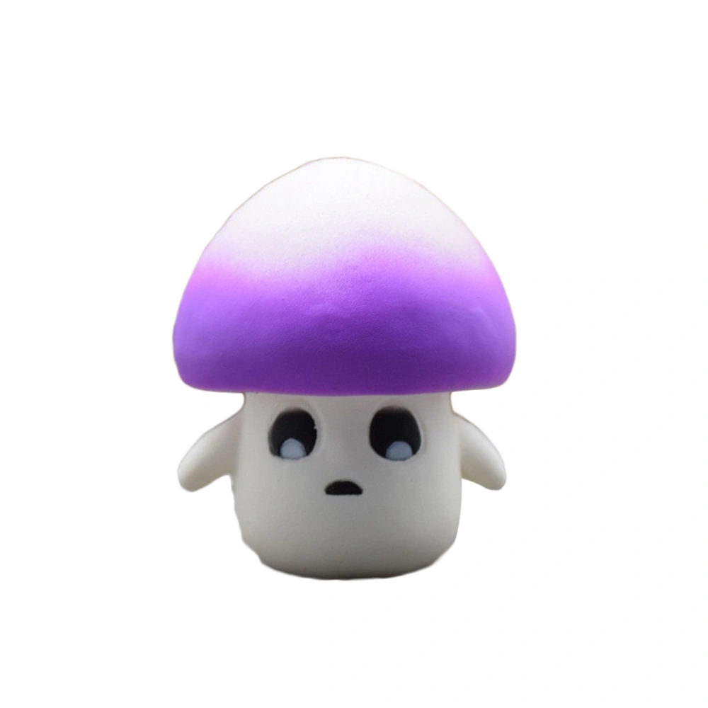 PU Squeeze Toy Mushroom Slow Rising Decompression Toys Fidget Hand Toy for Stress Relief (Purple and White)