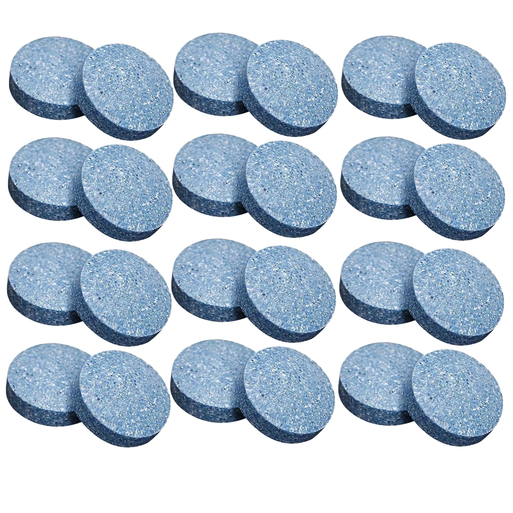 50pcs Effervescent Tablets Concentrated Solid Wiper and Windshield Cleaner Effective Washer for Car (Sky-blue)