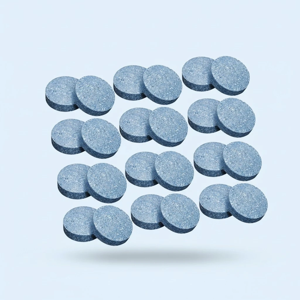 50pcs Effervescent Tablets Concentrated Solid Wiper and Windshield Cleaner Effective Washer for Car (Sky-blue)