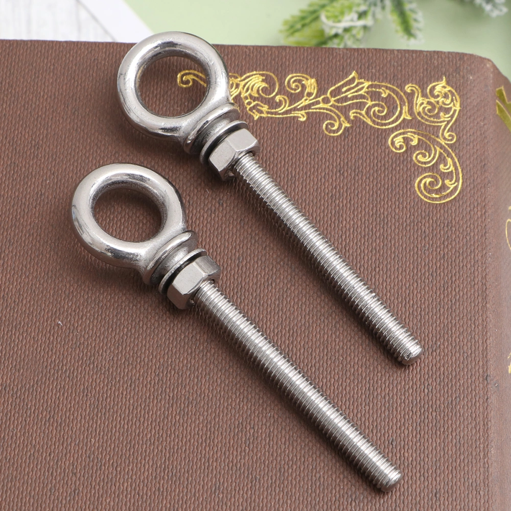 Durable Stainless Steel Lifting Eye Bolts with Nuts Swing Eyebolts Ring Hook Bolt Screw Fasterners (M8 x 80 - 316)