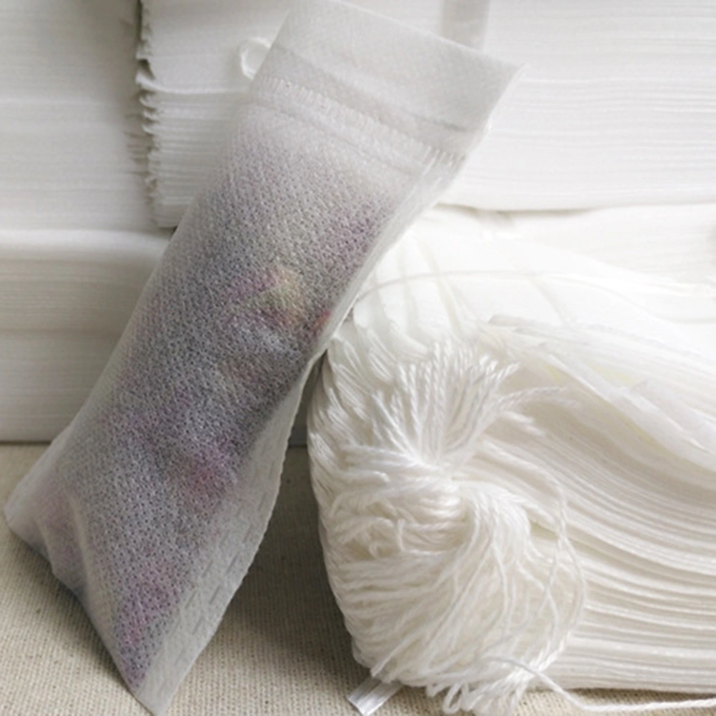 100 pcs 100 * 150mm Drawstring Filter Empty Bag Non-Woven Tea Bags for Loose Leaf Tea Powder Herbs