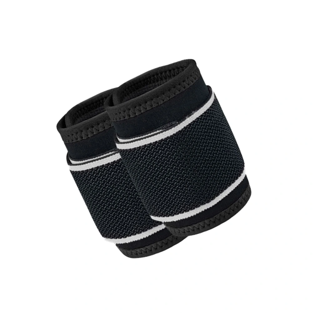 2 Pcs Adjustable Wristband Wrist Support Hand Brace Sports Wristband Basketball Football Wrist Guard Compression Bands for Boys Girls (Black)