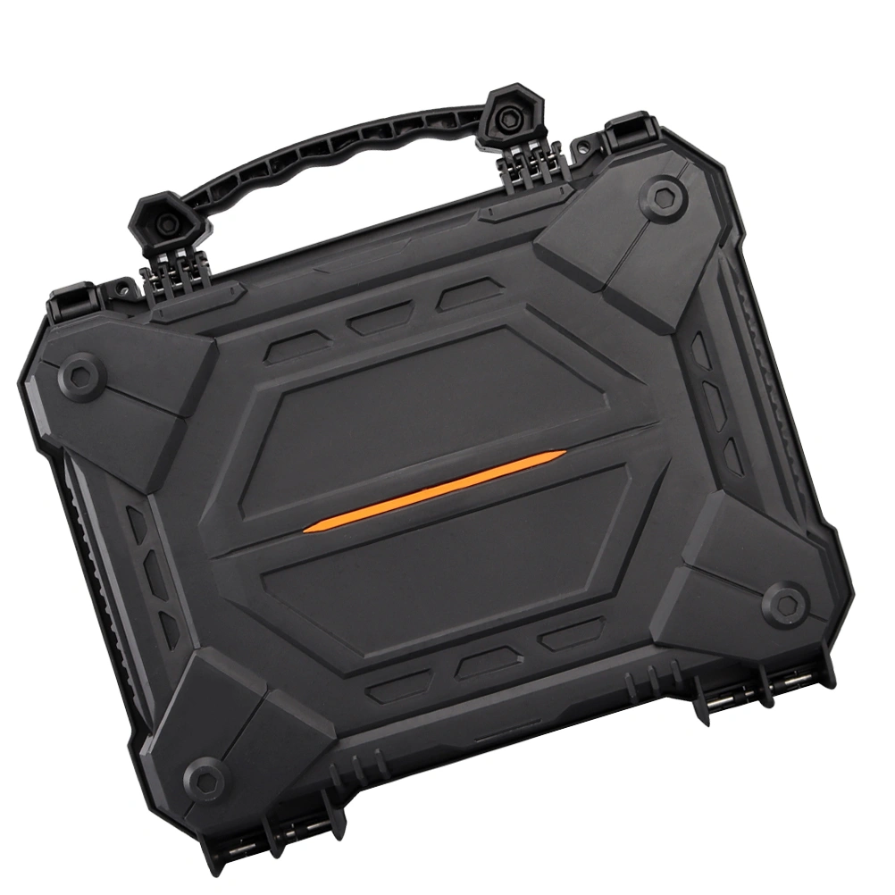 Impact Resistance Tool Box Durable Simple Useful Dustproof Waterproof Safety Box (32cm Black, 12.6 Inch)