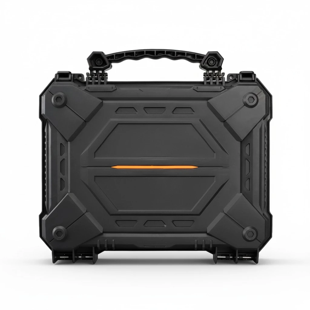 Impact Resistance Tool Box Durable Simple Useful Dustproof Waterproof Safety Box (32cm Black, 12.6 Inch)