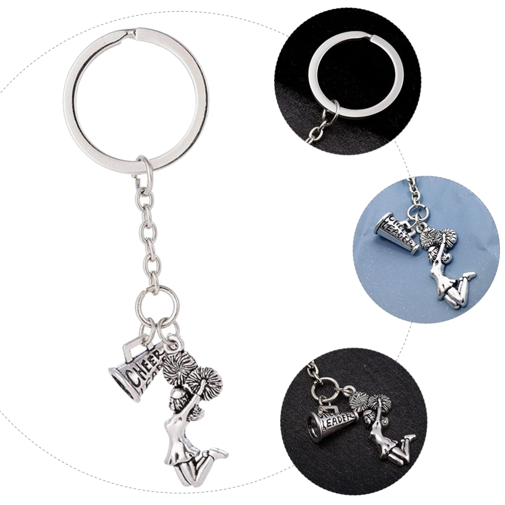 1pc Metal Key Chain Bag Pendant Students Fashionable Key Chain for Decor (Silver)