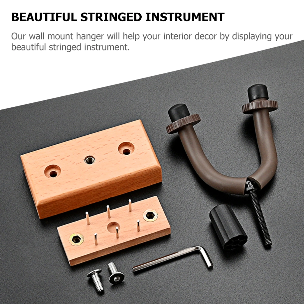 1 Set Guitar Ukulele Wall Mount Wood Metal Guitar Wall Hanger Guitar Bass Display Rack