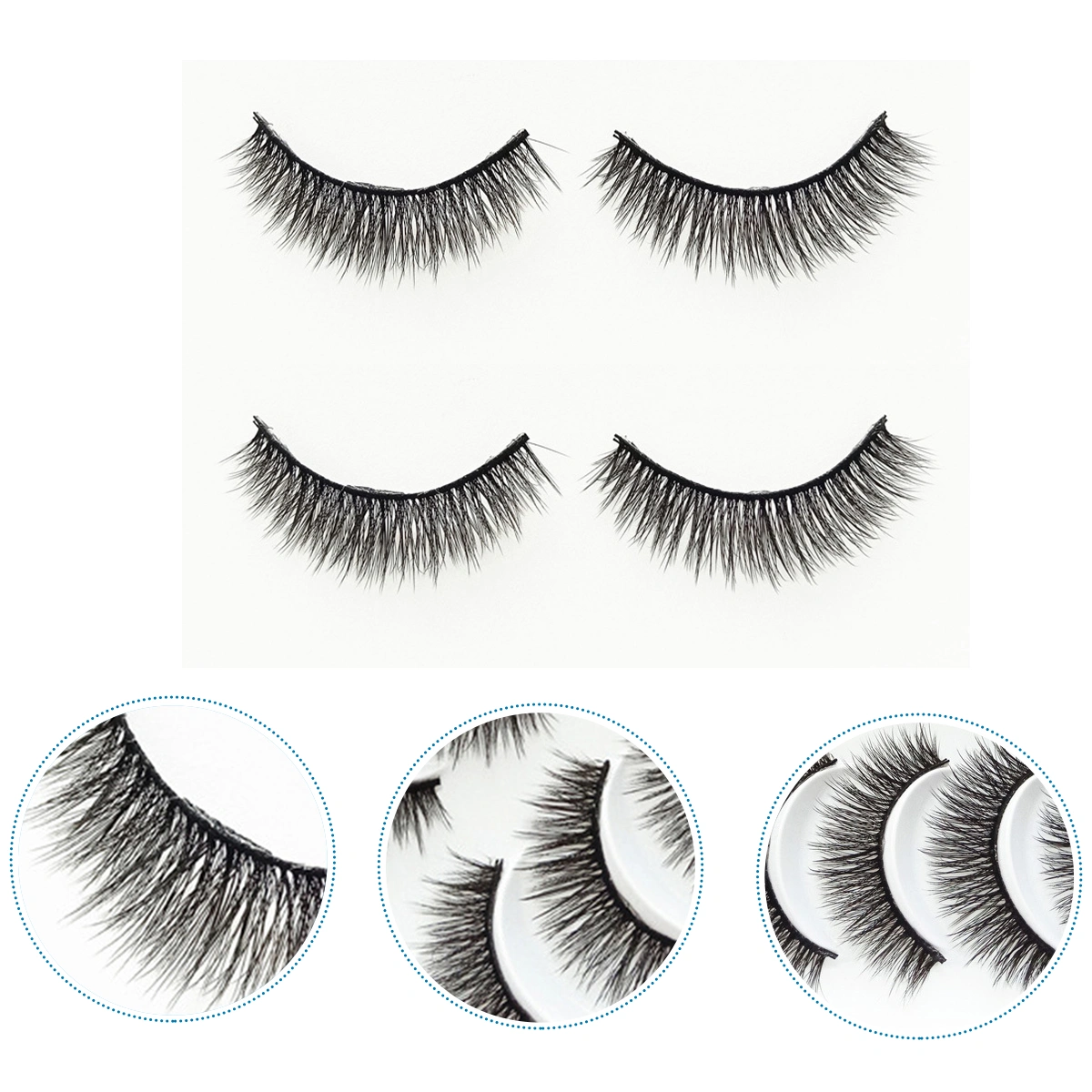 10 Pairs Natural Eyelashes False Eye Lashes Fluffy Makeup False Eyelashes
